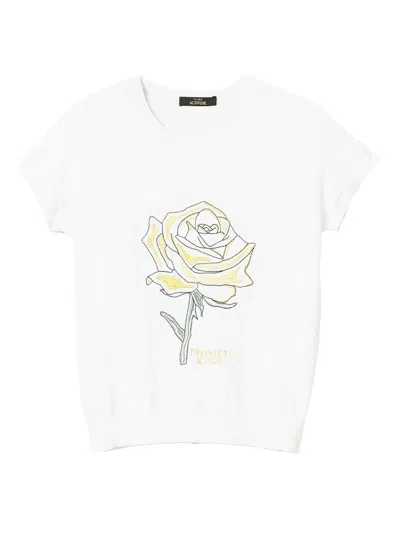 TWINSET ROSE GRAPHIC-PRINT T-SHIRT