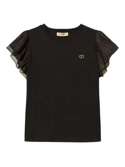 TWINSET RUFFLE-SLEEVE T-SHIRT