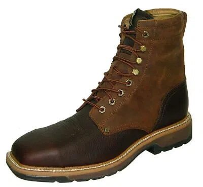 TWISTED X TWISTED X WORK BOOTS MENS LITE COWBOY STEEL TOE LACER RUST MLCSLW1