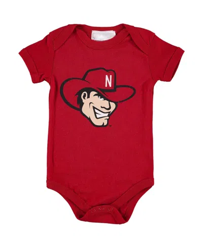 TWO FEET AHEAD BABY BOYS AND GIRLS SCARLET NEBRASKA HUSKERS BIG LOGO BODYSUIT