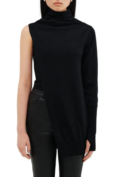 TWO LINES BY MARCELLA TWO LINES BY MARCELLA BERLIN ONE SLEEVE TURTLENECK TOP
