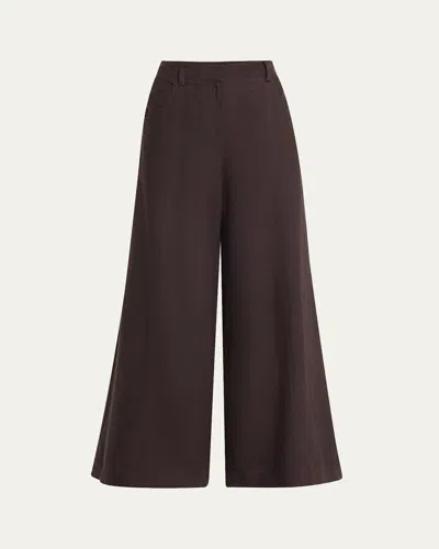 TWP DEES WIDE-LEG LINEN TROUSERS