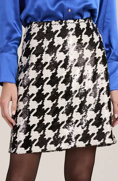 TYLER BOE SEQUIN CHELSEA SKIRT IN BLACK/WHITE
