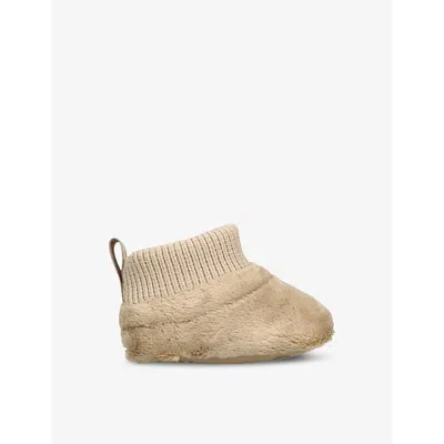 UGG BEIGE BABY I BABY NESTI FLEECE CRIB BOOTS EUR 20.5 /4.5 UK