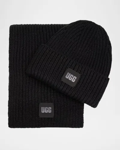 UGG CHUNKY KNIT BEANIE & SCARF SET