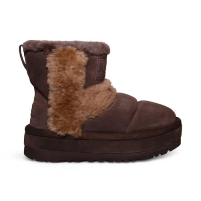 UGG UGG CLASSIC CHILLAPEAK BURNT CEDAR LEATHER SHEEPSKIN WOMEN'S BOOTS SIZE US 9