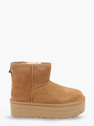 UGG CLASSIC MINI PLATFORM SUEDE ANKLE BOOTS