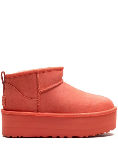 UGG CLASSIC ULTRA MINI "VIBRANT CORAL" BOOTS