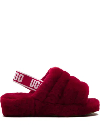 UGG FLUFF YEAH "RED" SLIPPERS