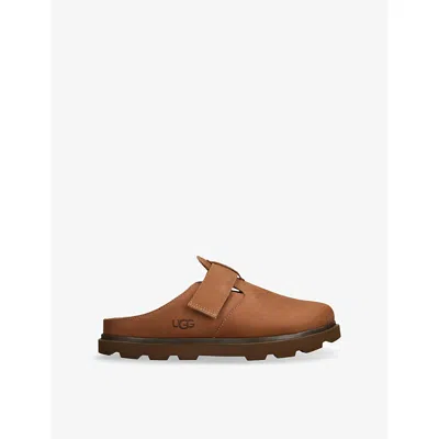 UGG MENS TAN SOLANO LEATHER CLOGS EUR 42 / 8 UK