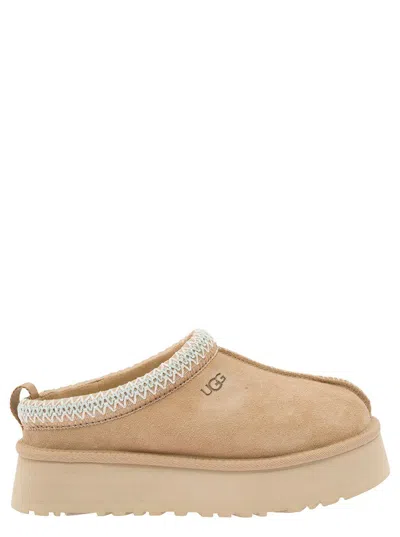 UGG SAND SLIPPER WITH LOGO EMBROIDERY IN SUEDE WOMAN