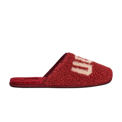 UGG SCUFF SLIPPER 'CURLY GRAPHIC - RED WINE'
