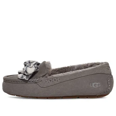 UGG (WMNS) UGG ANSLEY Plaid Bow 'Charcoal'
