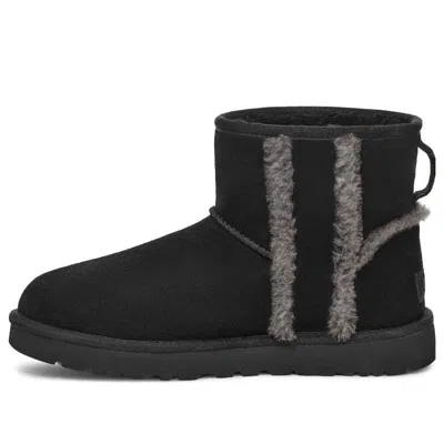 UGG (WMNS) UGG Classic Mini Shearling Logo 'Black'