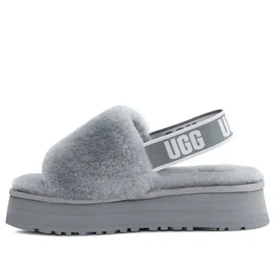 UGG (WMNS) UGG Disco Slide Cozy Thick Sole Casual Slipper Gray