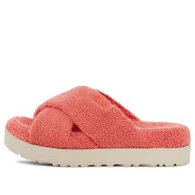 UGG (WMNS) UGG Fuzz Sugar Terry Cross Slide 'Pink'