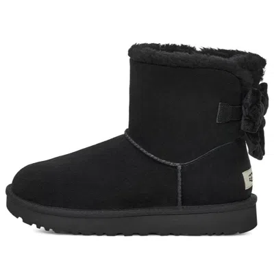 UGG (WMNS) UGG Mini Bailey Bow Crushed Velvet Boot 'Black'