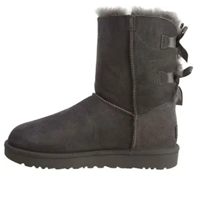 UGG (WMNS) UGG Mini Bailey Bow II Boot Fleece Lined Gray