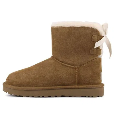 UGG (WMNS) UGG Mini Continuity Bow Fleece Lined Brown