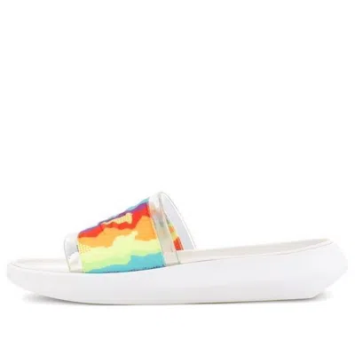 UGG (WMNS) UGG Slide Cali Collage Outdoor Flat Heel Sandals Rainbow Stripe