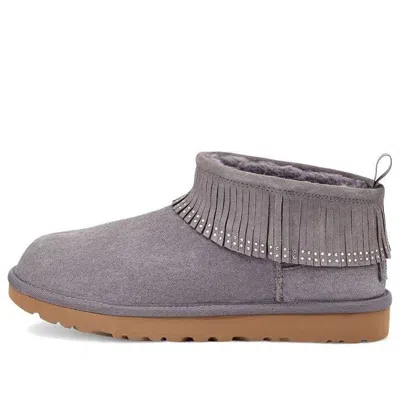 UGG (WMNS) UGG Ultra Mini Fringe Bling 'Purple Grey'