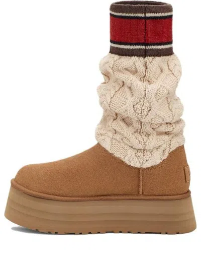 UGG (WMNS)UGG Classic Sweater Letter Boot 'Chestnut'