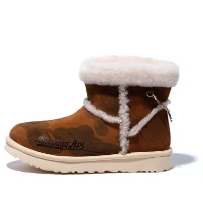 UGG UGG X Bape classic mini Fleece Lined Brown