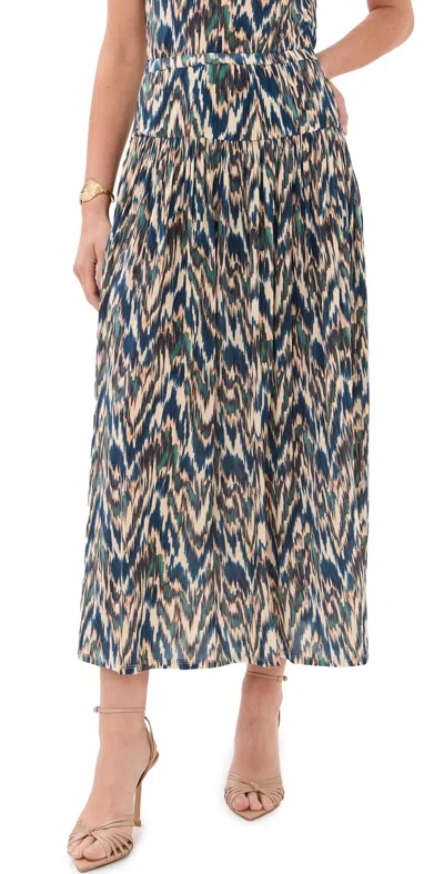 ULLA JOHNSON BLANCHE PULL ON MIDI SKIRT RIVERSLATE