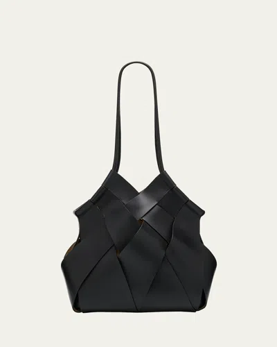 ULLA JOHNSON CHARLOTTE WOVEN LEATHER TOTE BAG