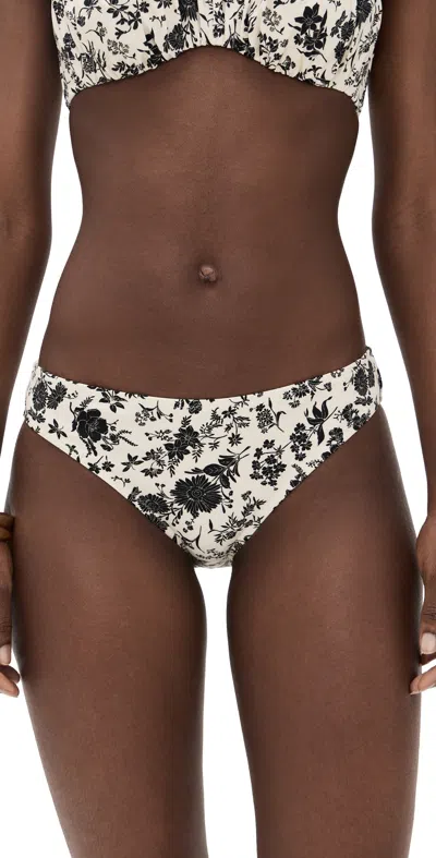 ULLA JOHNSON DANI MID RISE BIKINI BOTTOMS WHITE GARDENIA