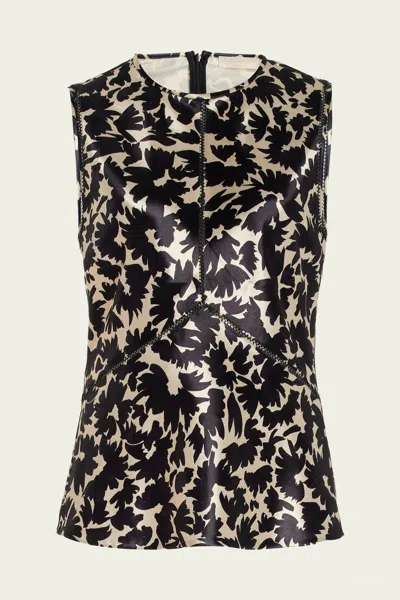 ULLA JOHNSON KIERA SATIN TOP IN RAVEN