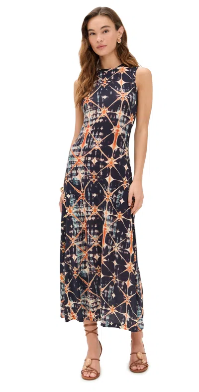 ULLA JOHNSON ORLA SLEEVELESS MIDI DRESS PHOENIX