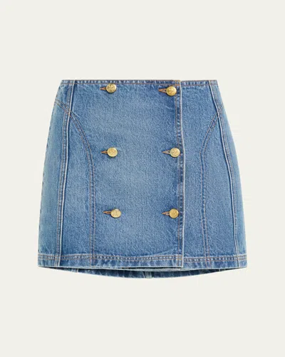 ULLA JOHNSON THE CLARA DENIM MINI SKIRT