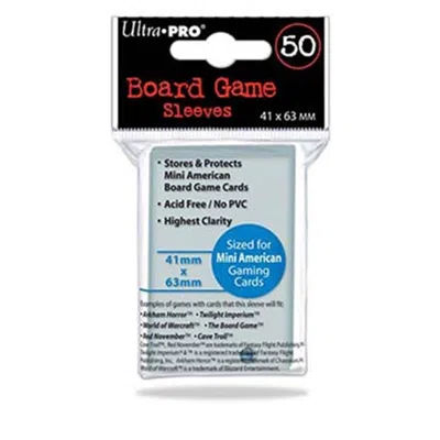 ULTRA PRO BOARD GAME SLEEVE 41MM X 63MM - 50PK