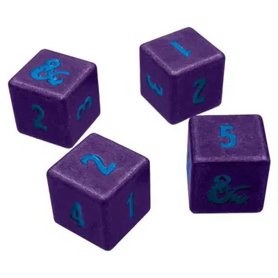 ULTRA PRO D6 HEAVY METAL DUNGEONS & DRAGONS PHANDELVER DICE SET ROYAL PURPLE & SKY BLUE - PACK OF 4