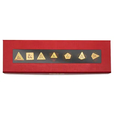 ULTRA PRO HEAVY METAL D & D 50TH ANNIVERSARY CARD GAME GOLD - SET OF 7