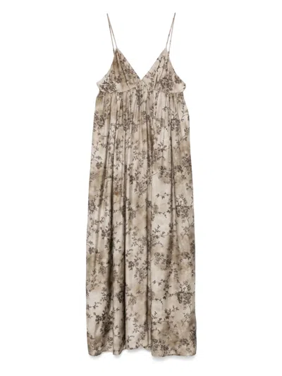 UMA WANG FLORAL-PRINT MAXI DRESS