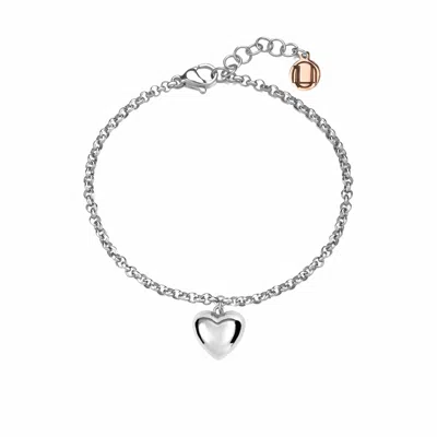 UNALOE STERLING SILVER HEART BRACELET – ELEGANT MINIMALIST JEWELRY, LOVE SYMBOL, PERFECT GIFT FOR WOMEN, ST