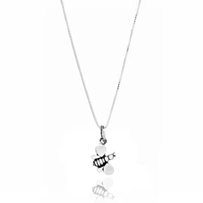 UNALOE STERLING SILVER BEE PENDANT NECKLACE - FASHION JEWELRY FOR WOMEN