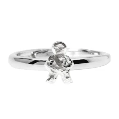 UNALOE STERLING SILVER BOY RING – TENDER, ADJUSTABLE, MEANINGFUL - UNALOE HANDMADE RING FOR WOMEN