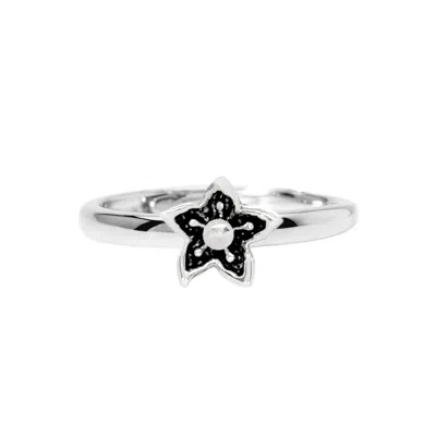 UNALOE WOMEN'S ADJUSTABLE SEA STAR RING IN STERLING SILVER - UNALOE BEACH JEWELRY SYMBOLIZING SUMMER AND FR