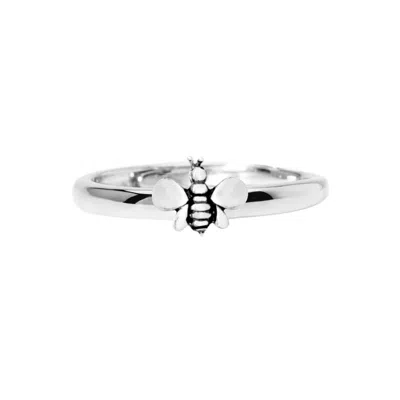 UNALOE STERLING SILVER SMALL BEE RING – SYMBOLIC, NATURE-INSPIRED, ADJUSTABLE - UNALOE HANDMADE RING FOR WO
