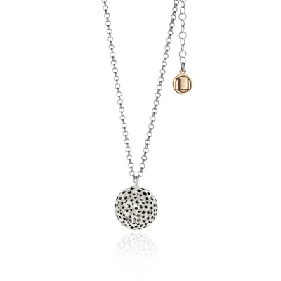 UNALOE STERLING SILVER SPHERE NECKLACE - ELEGANT JEWELRY FOR WOMEN
