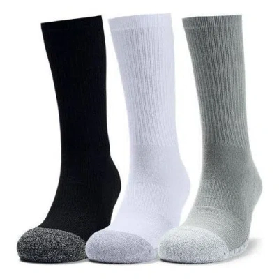 UNDER ARMOUR Under Armour Adult HeatGear Crew Socks 3-Pack 'Black White Grey'