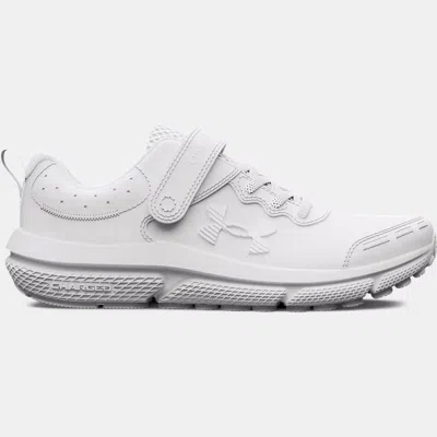 UNDER ARMOUR ASSERT 10 AC SYNTHETIC BOYS' PRE-SCHOOL RUNNING SHOES WHITE