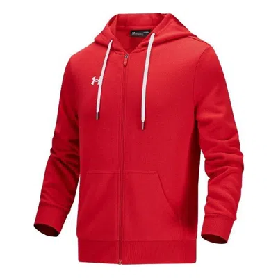 UNDER ARMOUR Under Armour Essential Fleece Full Zip Hoodie 'Red'