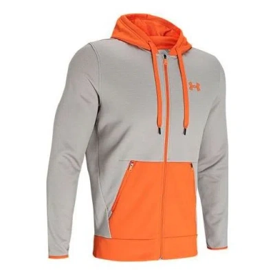 UNDER ARMOUR Under Armour Fleece Textured Full Zip Hoodie 'Orange Light Brown'