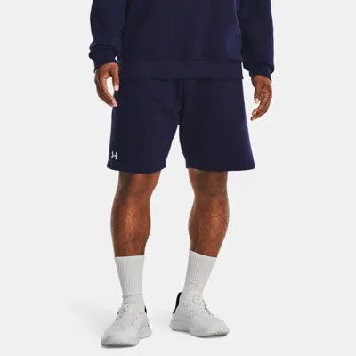 UNDER ARMOUR SHORT 25 CM UNDER ARMOUR RIVAL FLEECE POUR HOMME MIDNIGHT BLEU MARINE
