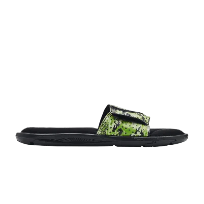 UNDER ARMOUR IGNITE 6 GRAPHIC STRAP SLIDE 'BLACK GREEN CITRINE CAMO'