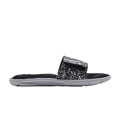 UNDER ARMOUR IGNITE 6 GRAPHIC STRAP SLIDE 'BLACK MOD GREY'